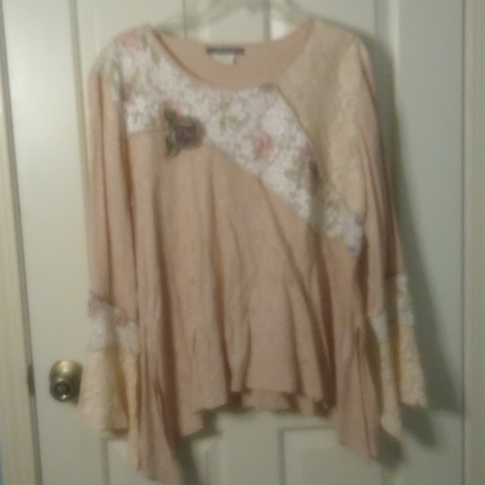 Easter skirt and blouse from S A - blush and floral , Size 10